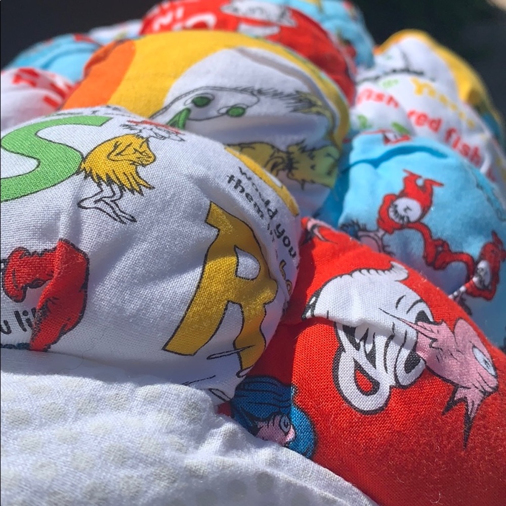 Handmade Dr Seuss baby quilt
